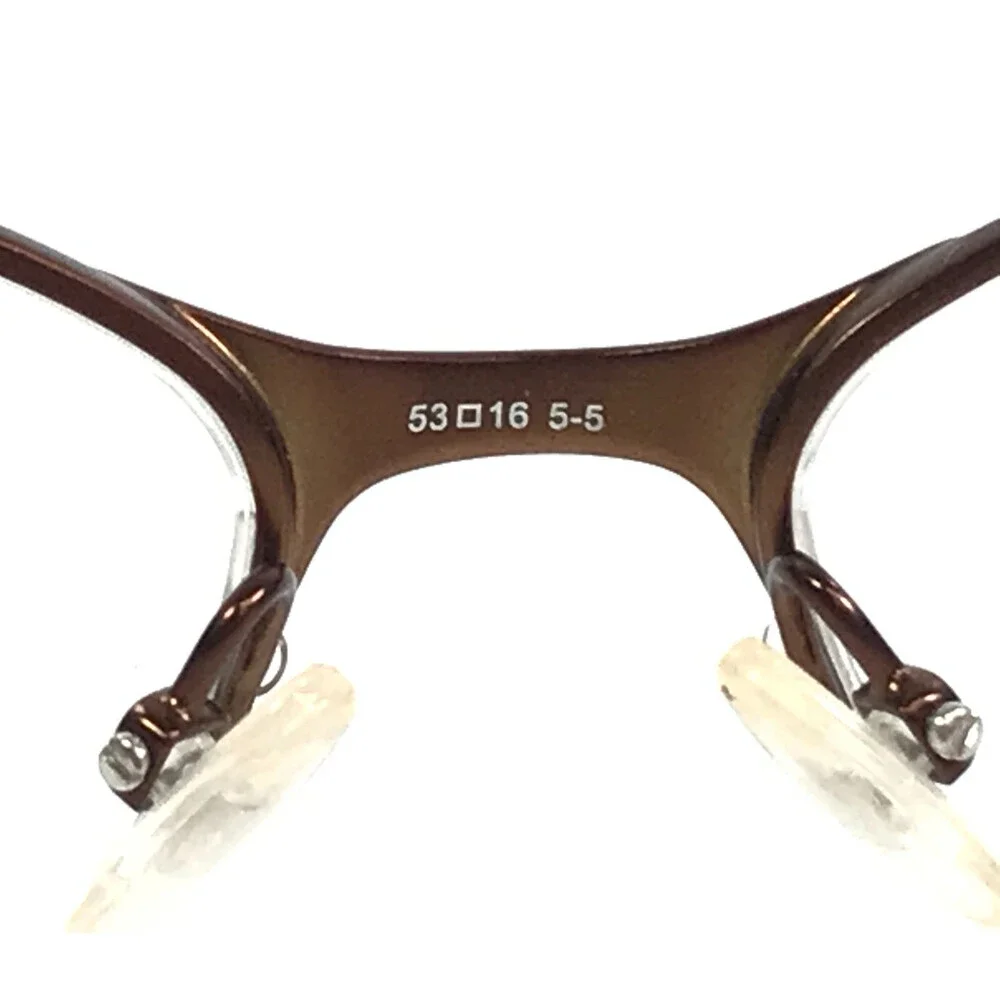 Liz Claiborne Eyeglasses Frames L623 0EW7 Dark Brown Cat Eye Half Rim 53-16-135